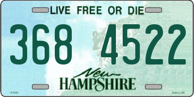 NH license plate 3684522