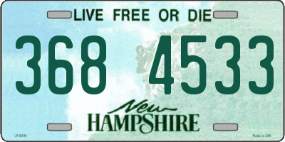 NH license plate 3684533