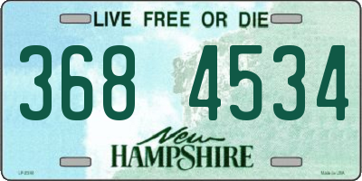 NH license plate 3684534