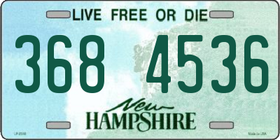 NH license plate 3684536