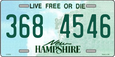 NH license plate 3684546