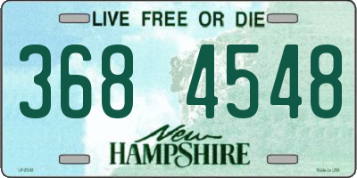 NH license plate 3684548