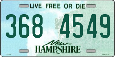 NH license plate 3684549