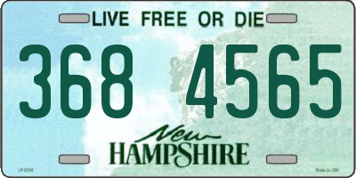 NH license plate 3684565