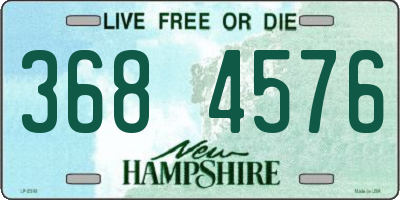 NH license plate 3684576