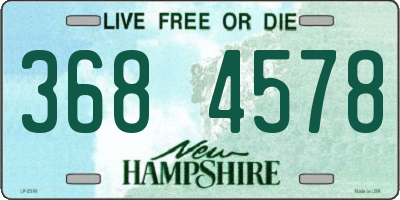 NH license plate 3684578
