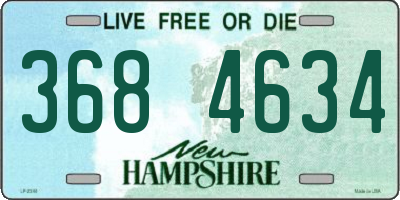 NH license plate 3684634