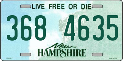 NH license plate 3684635