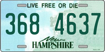NH license plate 3684637