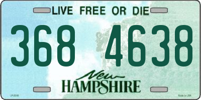 NH license plate 3684638