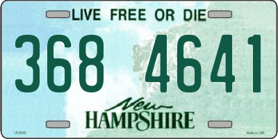NH license plate 3684641