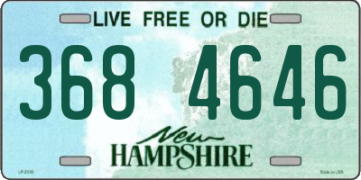 NH license plate 3684646