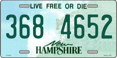 NH license plate 3684652