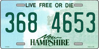 NH license plate 3684653