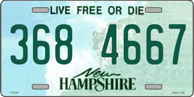 NH license plate 3684667