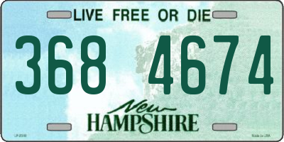 NH license plate 3684674