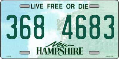 NH license plate 3684683