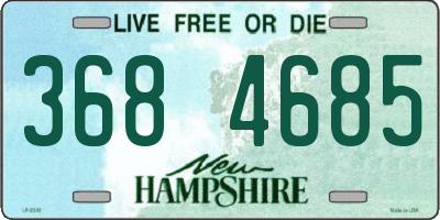 NH license plate 3684685