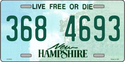 NH license plate 3684693