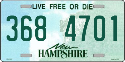 NH license plate 3684701