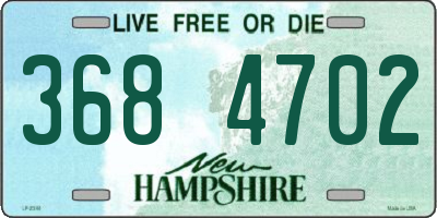 NH license plate 3684702