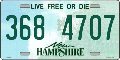 NH license plate 3684707