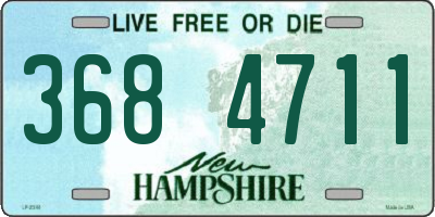 NH license plate 3684711