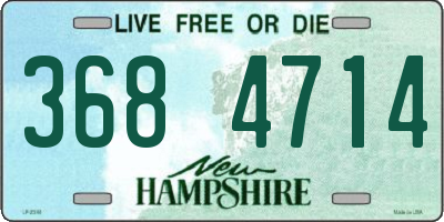 NH license plate 3684714