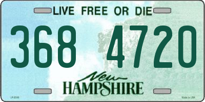 NH license plate 3684720