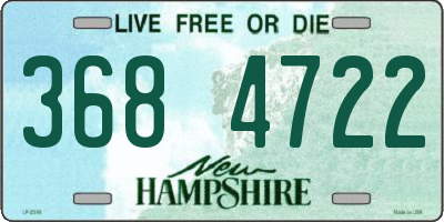 NH license plate 3684722