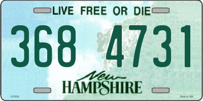 NH license plate 3684731