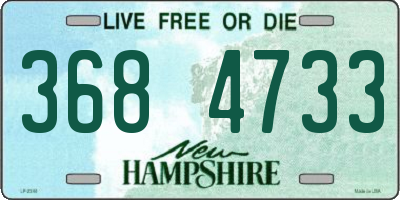 NH license plate 3684733