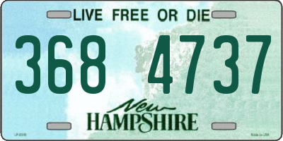 NH license plate 3684737