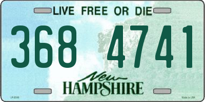 NH license plate 3684741