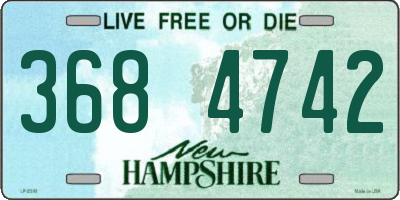 NH license plate 3684742