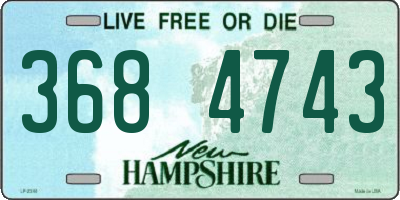 NH license plate 3684743