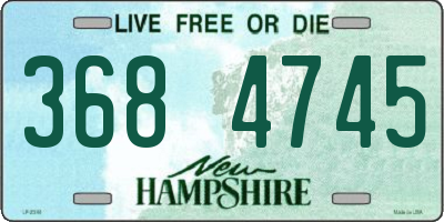 NH license plate 3684745