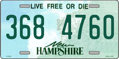 NH license plate 3684760