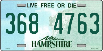 NH license plate 3684763