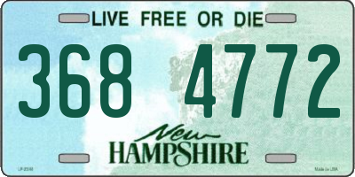 NH license plate 3684772