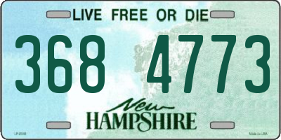 NH license plate 3684773