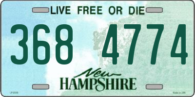 NH license plate 3684774