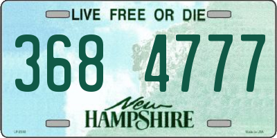 NH license plate 3684777
