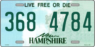 NH license plate 3684784