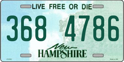 NH license plate 3684786