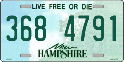 NH license plate 3684791