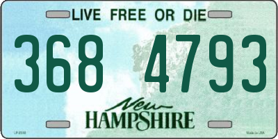 NH license plate 3684793