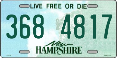 NH license plate 3684817