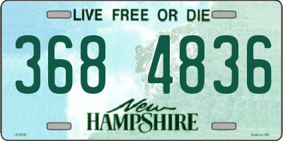 NH license plate 3684836