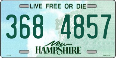 NH license plate 3684857